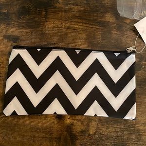 NEW Chevron Black and‎ White Cosmetic Case - CAN BE PERSONALIZED